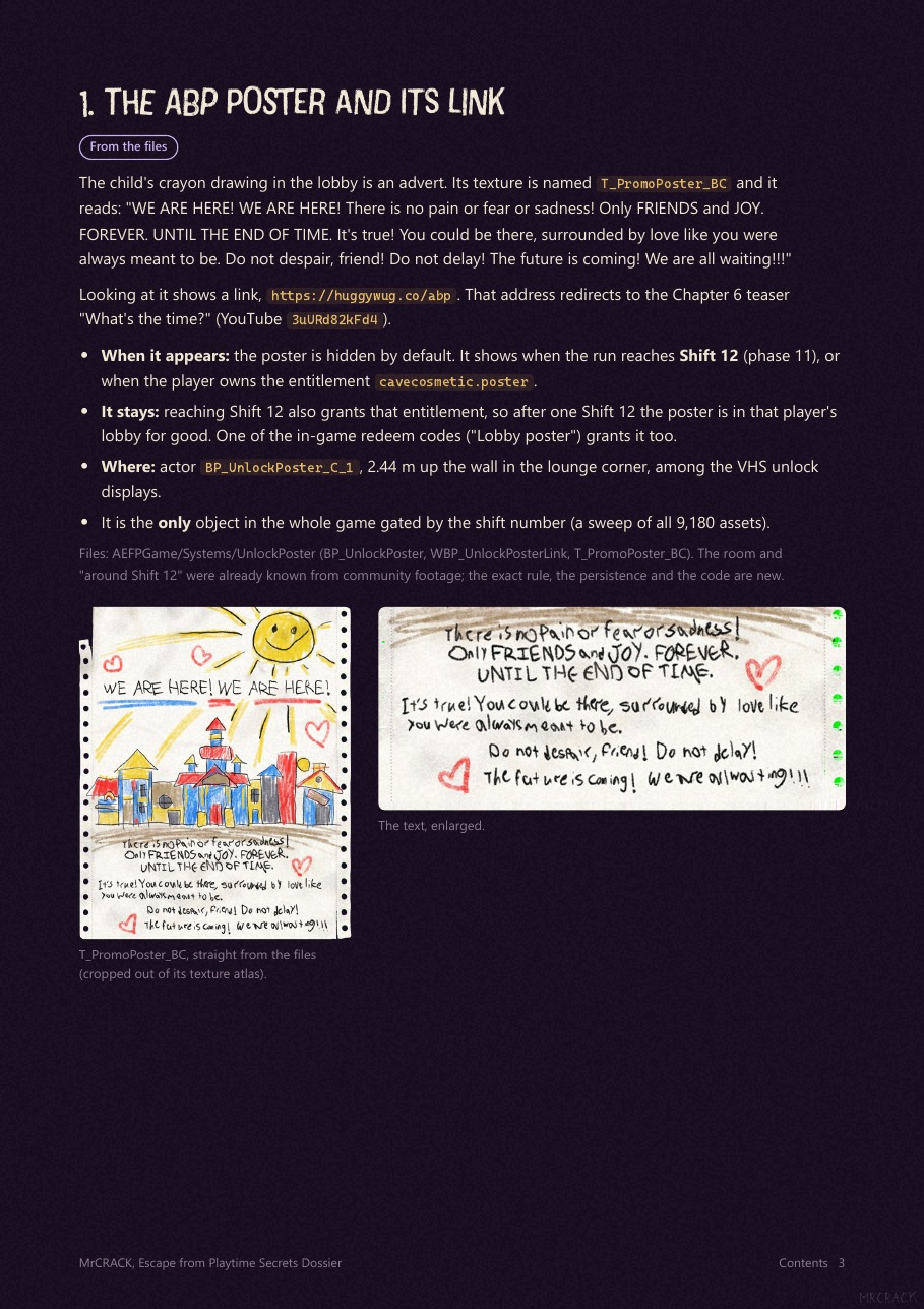 Page 3 of the Dossier: The ABP poster and its link